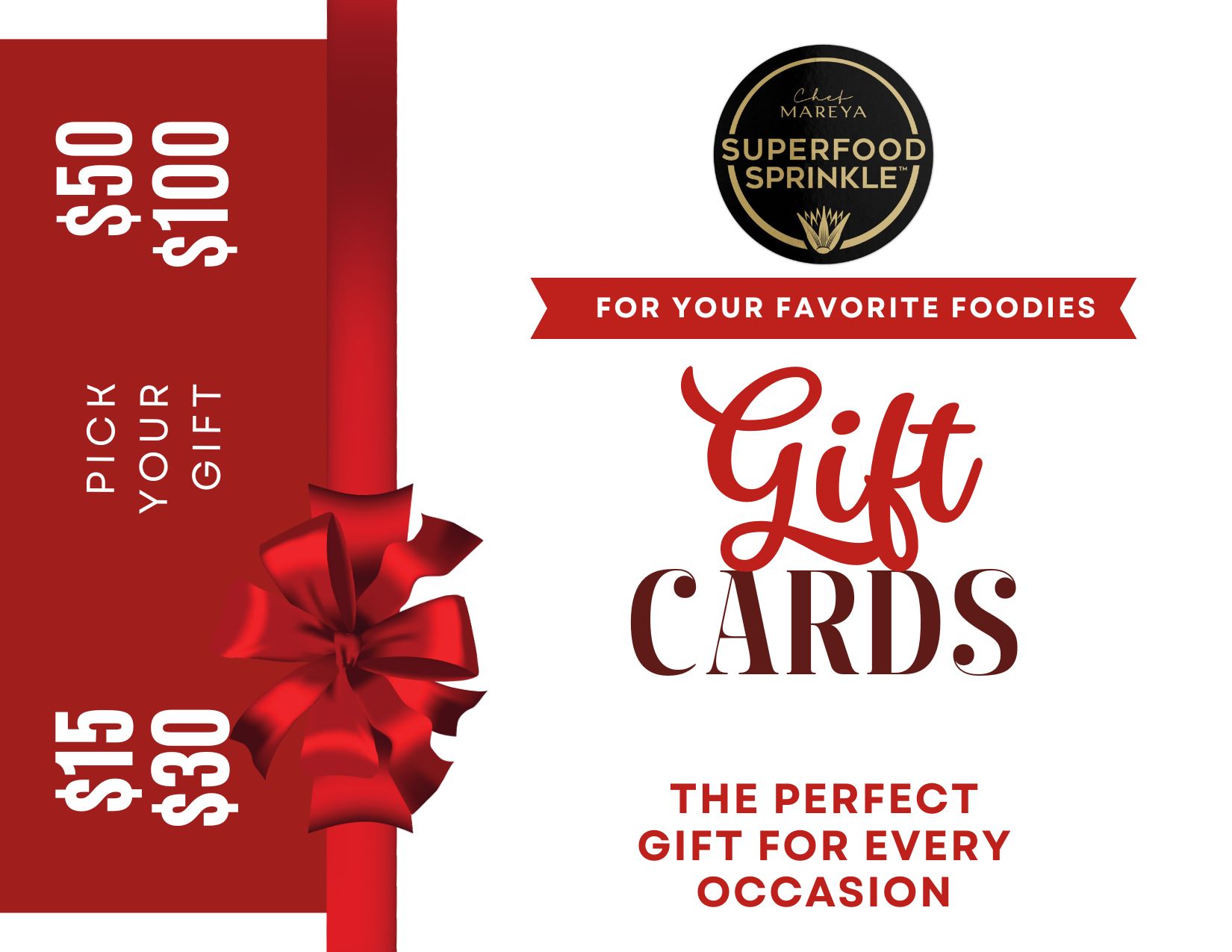 Superfood Sprinkle Gift Card $15