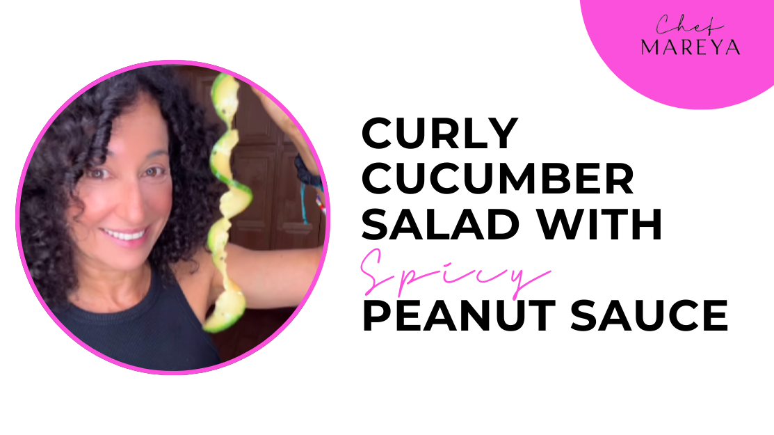 Curly Cucumber Salad with Spicy Peanut Sauce
