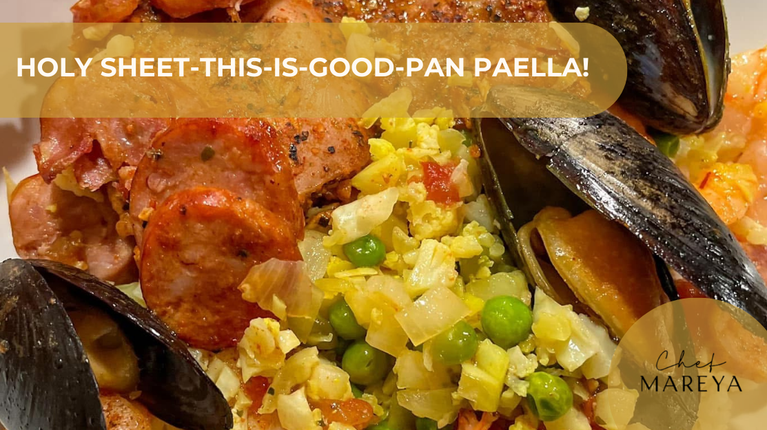 HOLY SHEET-THIS-IS-GOOD-PAN PAELLA!