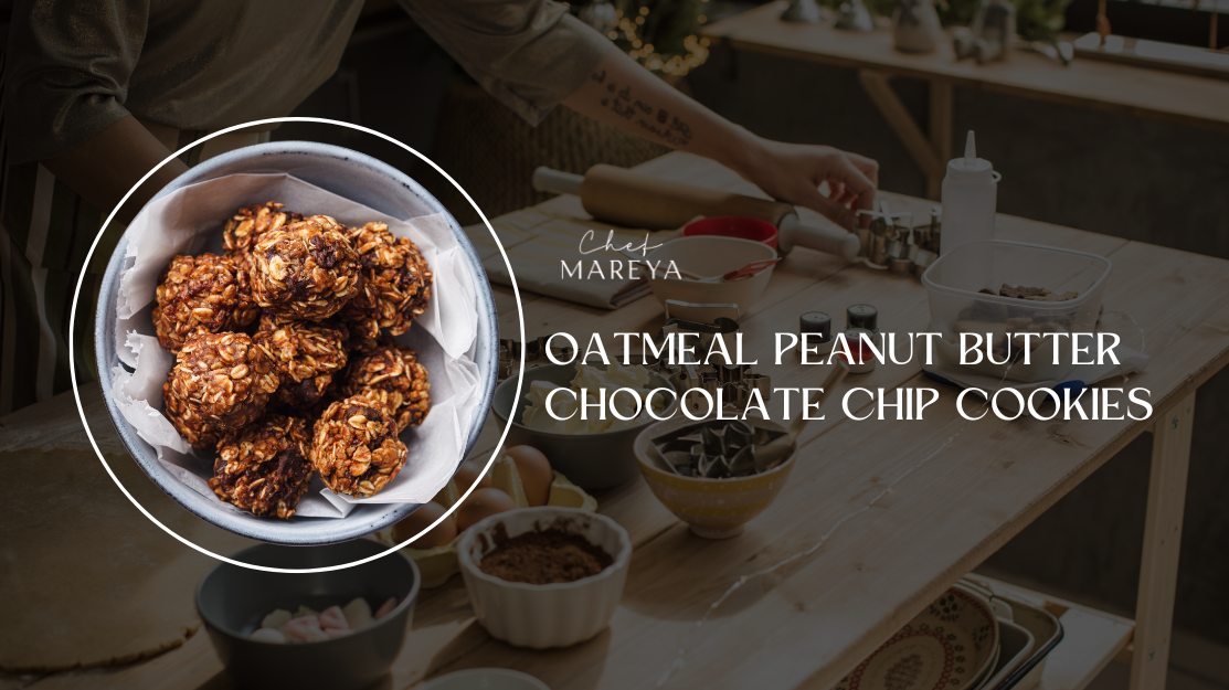 No-Bake Oatmeal Peanut Butter Chocolate Chip Cookies